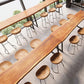 Brown Modern Style Specialty Table Solid Wood and Metal Coffee Shop Bar Table Clearhalo 'Bar Furniture' 'Bar Tables' 'bar_tables' 'furn' 'furn_bar_tables' 'Furniture' 'furniture_bar_tables' 'Kitchen & Dining Furniture' 1200x1200_9dba3278-fd94-45e9-a507-eebb91e05f4a