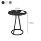 Modern 23.6" Tall Round Slate Top Side Table Iron Pedestal End Table Clearhalo 'Coffee & Accent Tables' 'End & Side Tables' 'end_side_tables' 'furn' 'furn_end_side_tables' 'Furniture' 'Living Room Furniture' 1200x1200_9dbbf570-a268-4fd1-bad9-0ff13294d5a0