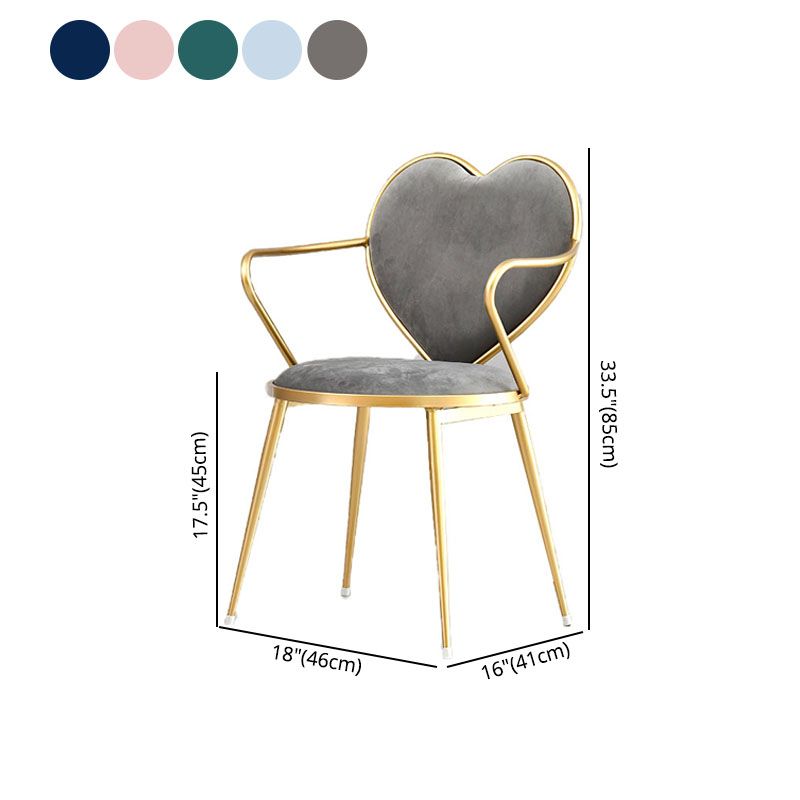 Glam Velvet Dining Room Chairs Metal Arm Dining Chair for Restaurant Use Clearhalo ' kitchen&dining_furn' 'Dining Chairs' 'Dining Tables & Seating' 'dining_chair' 'furn' 'furn_dining_chair' 'Furniture' 'furniture_dining_chair' 'Kitchen & Dining Furniture' 'kitchen' 1200x1200_9dbd2296-bdca-420a-8736-ff20538a89a6