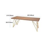 Glam Style Wooden Office Desk Rectangular Desk with Gold Frame Clearhalo 'furn' 'furn_office_desk' 'Furniture' 'Office Desks' 'Office Furniture' 'office_desk' 1200x1200_9dbde639-9c52-4a63-9aa9-9f8a314d53c6