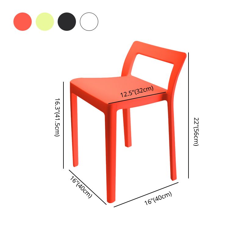 Modern Style Plastic Chair Set Dining Room Kitchen Open Back Side Chairs Clearhalo ' kitchen&dining_furn' 'Dining Chairs' 'Dining Tables & Seating' 'dining_chair' 'furn' 'furn_dining_chair' 'Furniture' 'furniture_dining_chair' 'Kitchen & Dining Furniture' 'kitchen' 1200x1200_9dbec66d-ff0e-4b33-8bd7-e1a9262e04f5