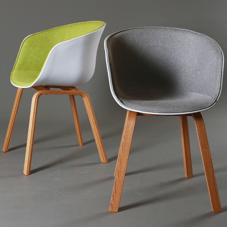 Contemporary Style Dining Room Chairs Kitchen Arm Chair with Wooden Legs Clearhalo ' kitchen&dining_furn' 'Dining Chairs' 'Dining Tables & Seating' 'dining_chair' 'furn' 'furn_dining_chair' 'Furniture' 'furniture_dining_chair' 'Kitchen & Dining Furniture' 'kitchen' 1200x1200_9dbf2d94-67b8-48b2-8496-971ed6a73d25