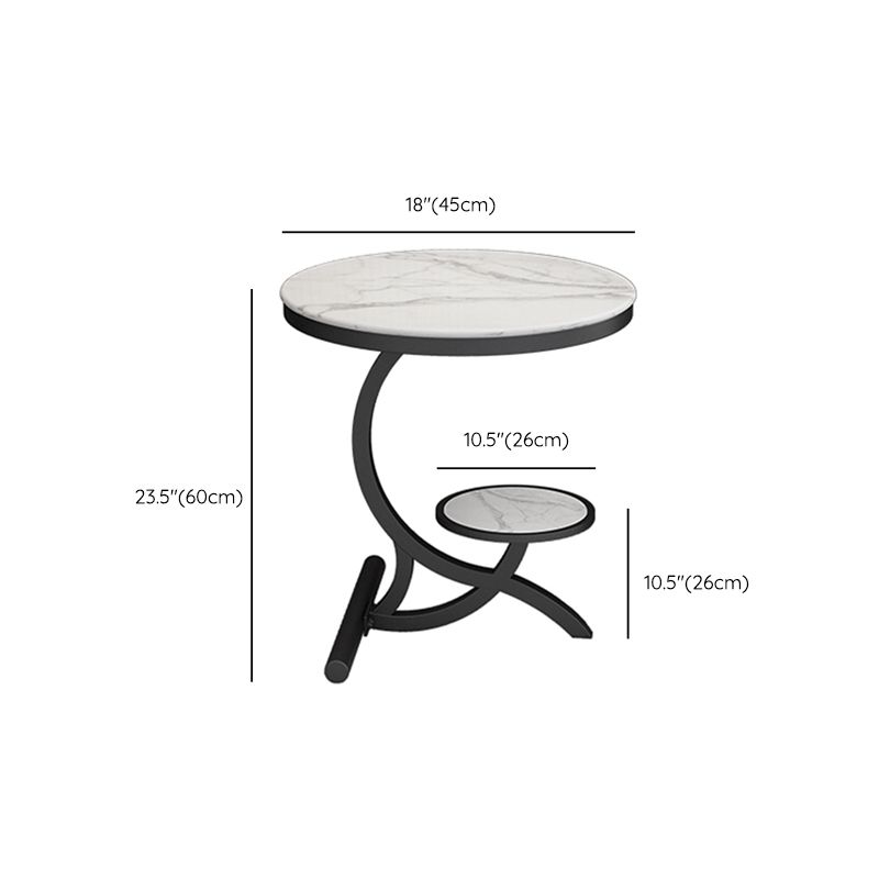 Mesa de esquina abstracta moderna Mesa de extremo redonda para la sala de estar para la sala de estar