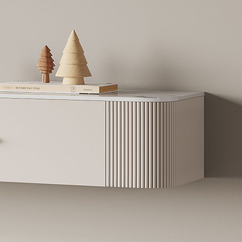 11.81 "W TV Stand TV STAND GLAM CONSOLA DE TV WHITE MALDENTE CON 2 CABINADOS