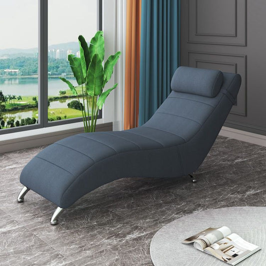 Faux Leather Chaise Lounge Armless Solid Color Chaise for Bedroom and Living Room Clearhalo 'Chairs & Seating' 'Chaise Lounge' 'chaise_lounge' 'furn' 'furn_chaise_lounge' 'Furniture' 'Living Room Furniture' 1200x1200_9dc1d047-81bb-4b40-89ff-6d41fd07338d