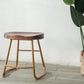 Modern Solid Wood Dining Stool Footrest Indoor Contoured Seat Counter-height Stool