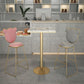 Glam Gold Metal Bar Table 21.6"W Top Marble Bistro Table for Breakroom Clearhalo 'Bar Furniture' 'Bar Tables' 'bar_tables' 'furn' 'furn_bar_tables' 'Furniture' 'furniture_bar_tables' 'Kitchen & Dining Furniture' 'kitchen&dining_furn' 'kitchen' 1200x1200_9dc79187-03d8-4ac8-8305-ce4afa26d779