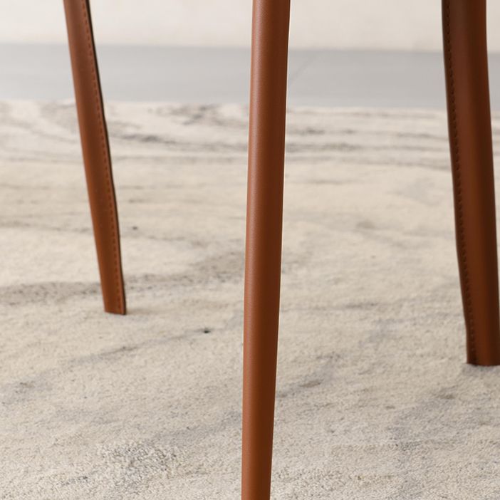 Upholstered Arm Chair Indoor Modern Faux Leather Dining Arm Chair with Metal Frame Clearhalo 'Dining Chairs' 'Dining Tables & Seating' 'dining_chair' 'furn' 'furn_dining_chair' 'Furniture' 'Kitchen & Dining Furniture' 1200x1200_9dc89b37-db58-414b-8e0f-f0c7fdc88923