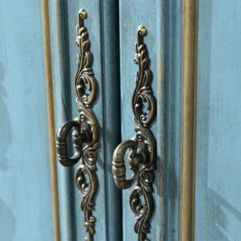 Industrial Rectangle Accent Cabinet Solid Wood Cabriole Legs Accent