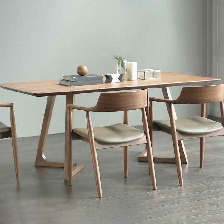 Home Rectangle Fixed Table Industrial Solid Wood Double Pedestal Dining Desk Clearhalo 'Dining Tables & Seating' 'Dining Tables' 'dining_table' 'furn' 'furn_dining_table' 'Furniture' 'Kitchen & Dining Furniture' 1200x1200_9dc966f5-24bc-46ff-b1ec-db36cf9ea976