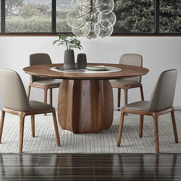 Round Dining Table Contemporary Style Dinner Table for Home Kitchen Clearhalo 'Dining Tables & Seating' 'Dining Tables' 'dining_table' 'furn' 'furn_dining_table' 'Furniture' 'Kitchen & Dining Furniture' 1200x1200_9dca0ad0-a381-4cac-9291-96479c1cd236