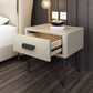 Mesa de noche moderna del gabinete de la cama y de cuero falso, 20 "L x 16" W x 18.5 "H