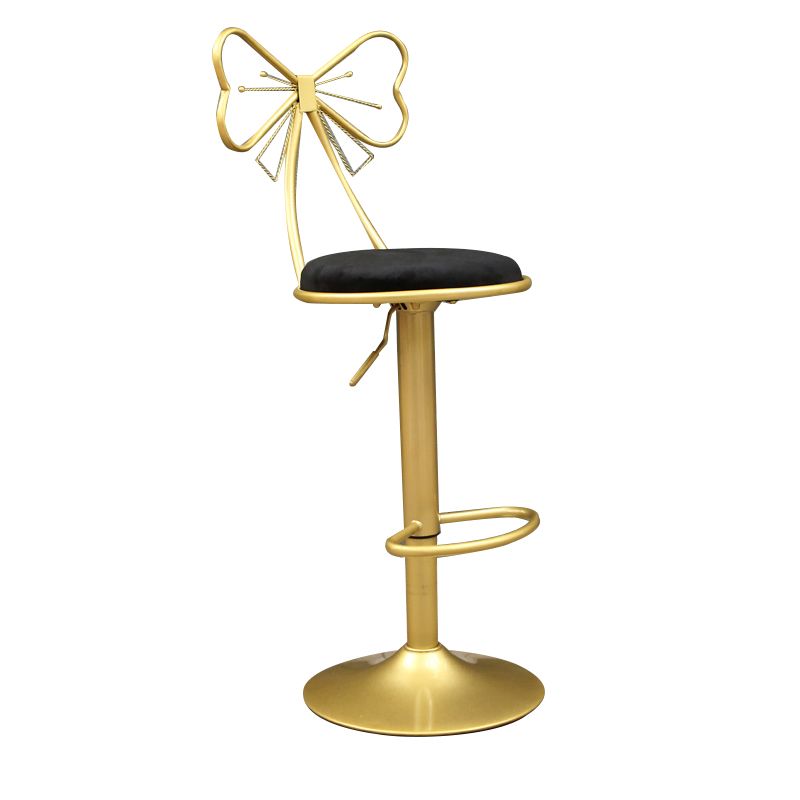 Glam Style Armless Counter Stool Upholstered Adjustable Height Bar Stool Clearhalo 'Bar Furniture' 'Bar Stools' 'bar_stools' 'furn' 'furn_bar_stools' 'Furniture' 'Kitchen & Dining Furniture' 1200x1200_9dca9f18-3104-423c-8506-0b71c8f1e9a5