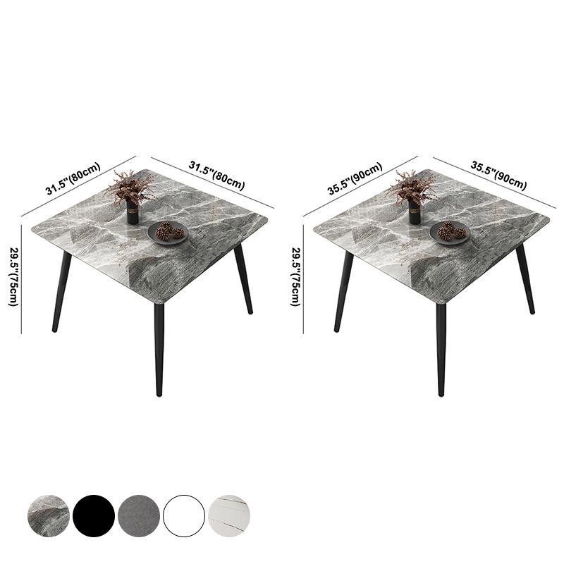 Square Four-Color Dining Table Sintered Stone Table Industrial with 4 Legs Clearhalo ' dining_table' 'Dining Tables & Seating' 'Dining Tables' 'furn' 'furn_dining_table' 'Furniture' 'furniture_dining_table' 'Kitchen & Dining Furniture' 'kitchen&dining_furn' 'kitchen' 'kitchen_dining_table' 1200x1200_9dcb3ef6-64ae-469e-b74e-7a7c88c2a250