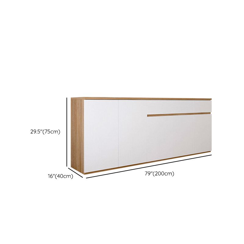 Panneau latéral de style moderne avec armoires et tiroirs