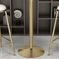 Glam 1/3/5 stuks staaftafel set rond stenen aanrecht met hoge ontlasting voor café