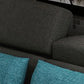 Modern Linen Blend Sectional with Pillow Top Arm for 4 People