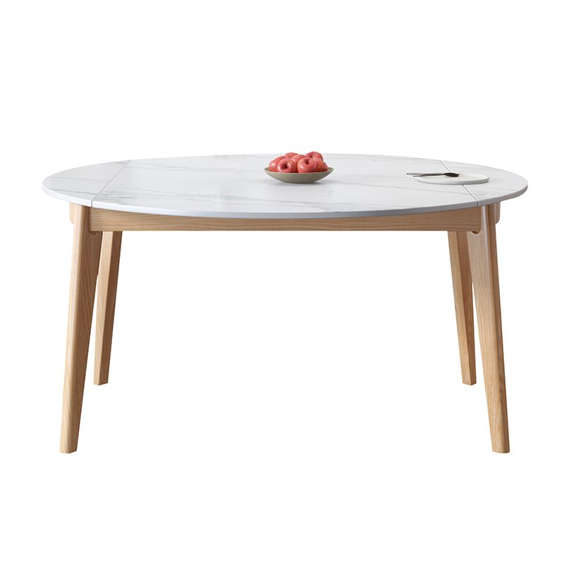 Modern White Round Shape Table Sintered Stone Top Standard Dining Table for Kitchen Clearhalo ' dining_table' 'Dining Tables & Seating' 'Dining Tables' 'furn' 'furn_dining_table' 'Furniture' 'furniture_dining_table' 'Kitchen & Dining Furniture' 'kitchen&dining_furn' 'kitchen' 'kitchen_dining_table' 1200x1200_9dd25886-f96e-48bb-8acc-3796fd659b18