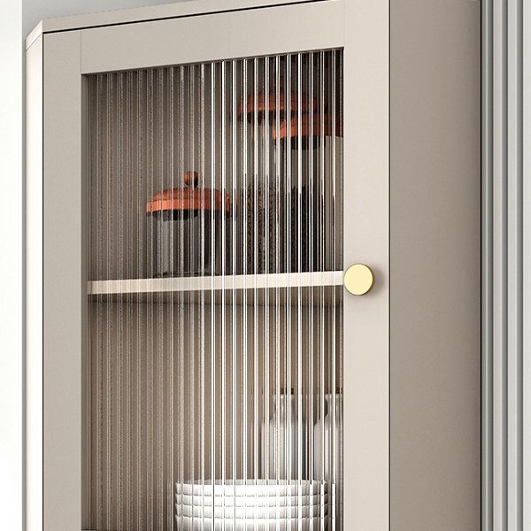 Stone di pietra glam e MDF Servizio di vetro da soggiorno da 69,5 "Herbole di vetro a buffet