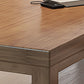 Rectangular Shaped Office Conference Table Wood Writing Desks in Brown