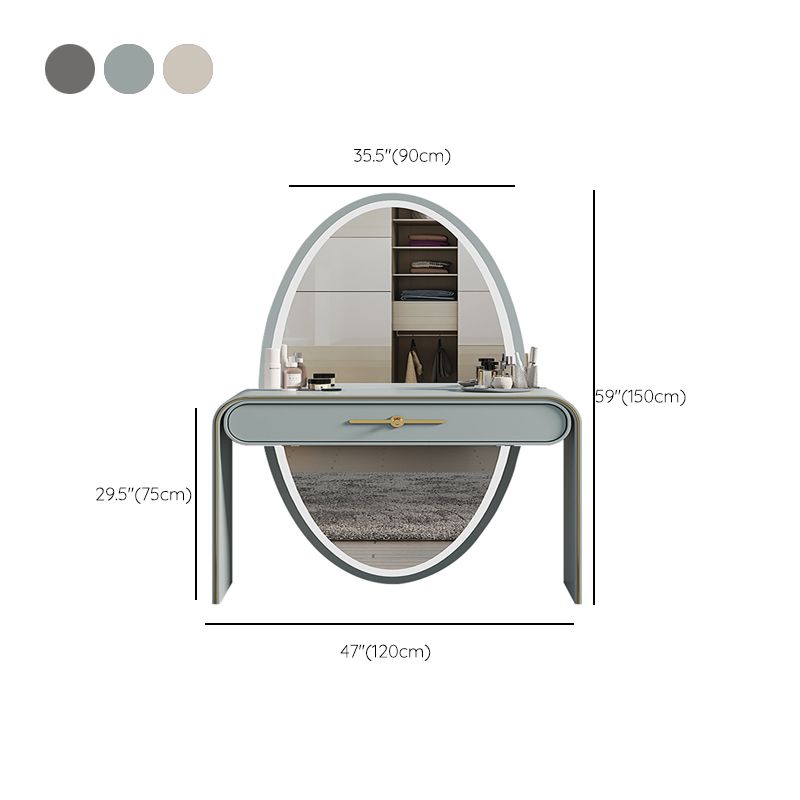 Magno de tocador de madera Juego de taburetes de tocador 1 cajón