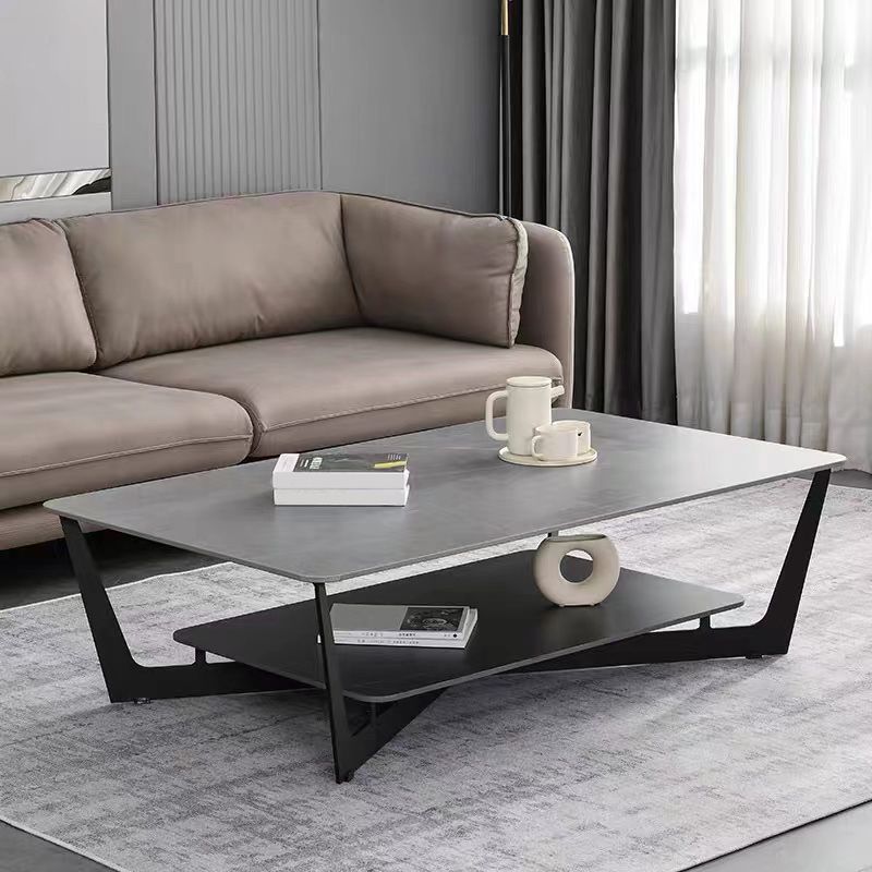 Slate Rectangular Coffee Table Minimalist Coffee Table for Living Room Clearhalo 'Coffee & Accent Tables' 'Coffee Tables' 'coffee_tables' 'furn' 'furn_coffee_tables' 'Furniture' 'Living Room Furniture' 1200x1200_9dd5355e-51eb-4097-b357-454be25db4f1