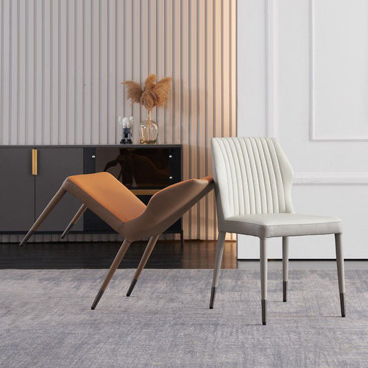 Contemporary Style Metal Dining Chairs Dining Wingback Armless Side Chairs for Kitchen Clearhalo ' kitchen&dining_furn' 'Dining Chairs' 'Dining Tables & Seating' 'dining_chair' 'furn' 'furn_dining_chair' 'Furniture' 'furniture_dining_chair' 'Kitchen & Dining Furniture' 'kitchen' 1200x1200_9dd5b4b4-a10f-42b0-b889-247254b0493b