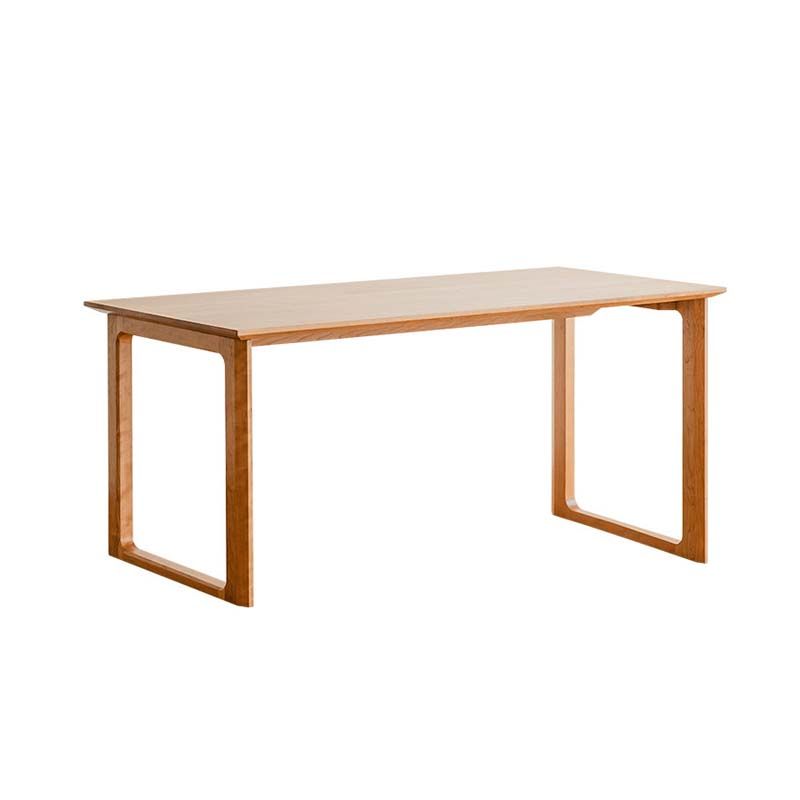 Mesa de comedor con pedestal doble de estilo moderno, mesa de madera de pino para comedor