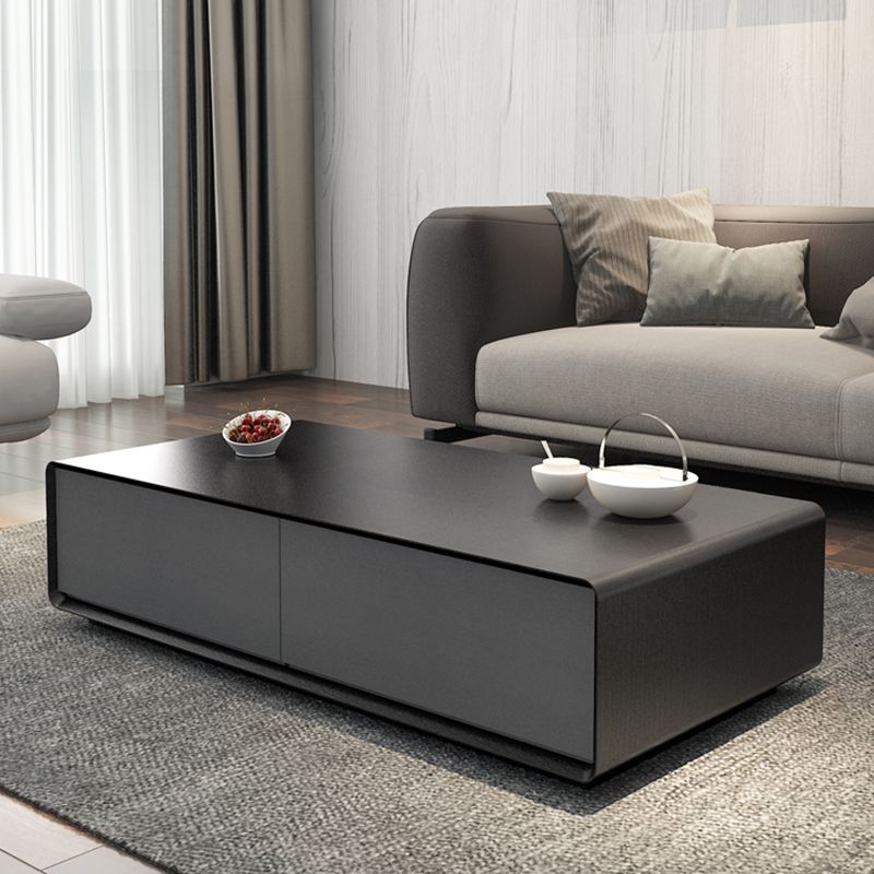 Wooden Block Cocktail Table with Drawers Rectangle Coffee Table in Natural Clearhalo 'Coffee & Accent Tables' 'Coffee Tables' 'coffee_tables' 'furn' 'furn_coffee_tables' 'Furniture' 'furniture_coffee_tables' 'Living Room Furniture' 1200x1200_9dd88925-4ef5-493c-b609-11da7200b1f1