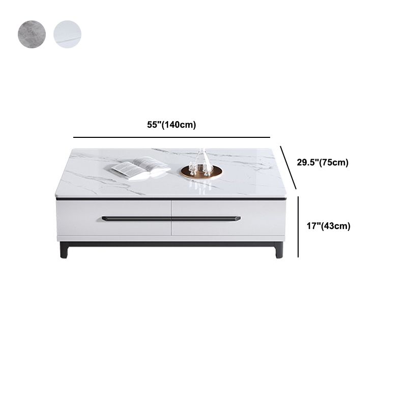 Tavolino top in pietra con 4 gambe in legno e 2 cassetti tavolo da cocktail