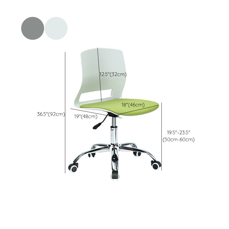 Modern Desk Chair Office Armless Chair Conference Chair with Wheels Clearhalo 'furn' 'furn_office_chair' 'Furniture' 'Office Chairs' 'Office Furniture' 'office_chair' 1200x1200_9dd94049-8976-4ca6-8e52-b123509c4c22