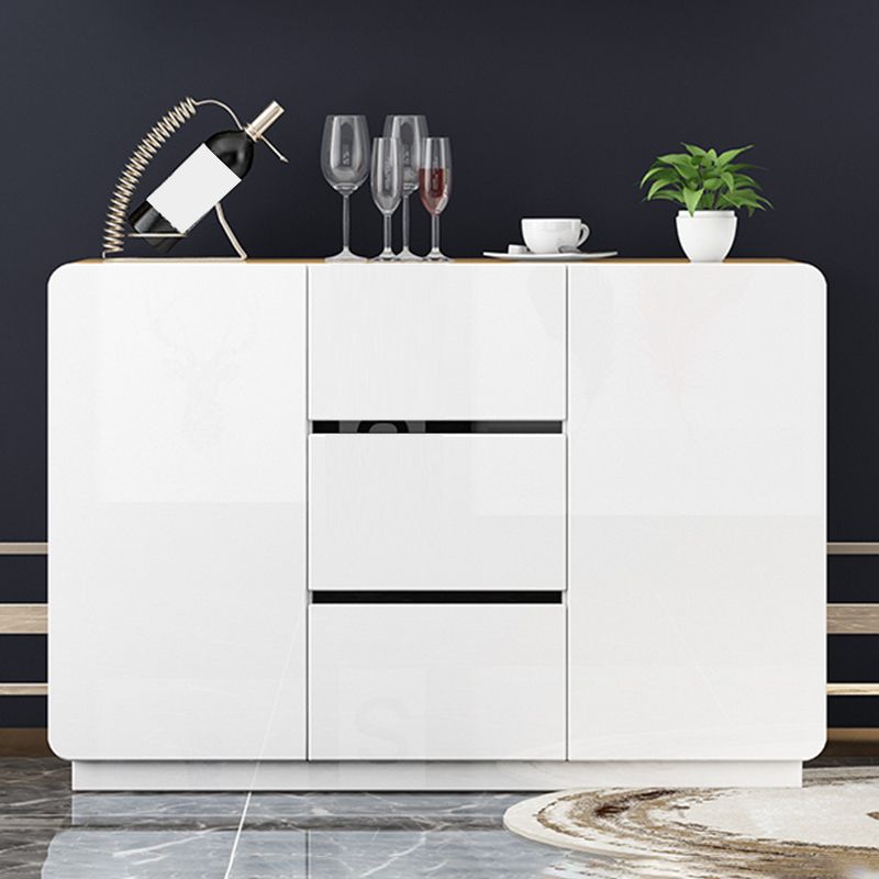 Junta lateral de estilo glamorante Buffet de comedor de madera con gabinetes y cajones