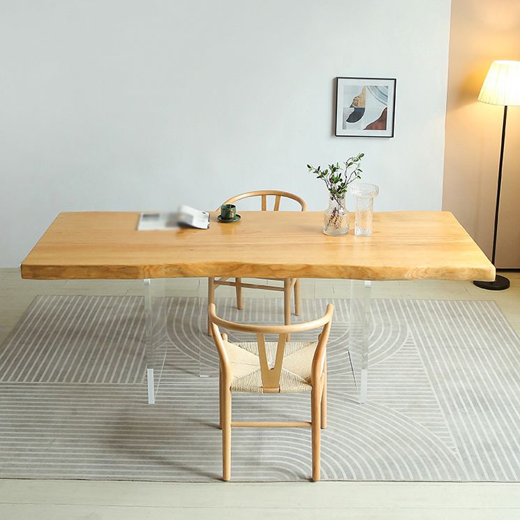 Modern 1/2/3/4 Pieces Rectangle Dining Set Solid Wood Dining Table with Chairs Clearhalo 'Dining Room Sets' 'Dining Tables & Seating' 'dining_room_set' 'furn' 'furn_dining_room_set' 'Furniture' 'furniture_dining_room_set' 'Kitchen & Dining Furniture' 'kitchen&dining_furn' 'kitchen' 1200x1200_9ddb5dca-e496-4bfb-8806-17a5beddf143