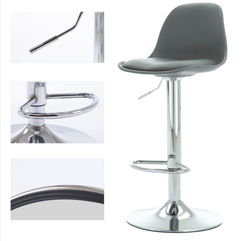 Scandinavian Adjustable Height Bar Stool Faux Leather Bar Stool for Bristol Clearhalo 'Bar Furniture' 'Bar Stools' 'bar_stools' 'furn' 'furn_bar_stools' 'Furniture' 'Kitchen & Dining Furniture' 1200x1200_9ddb8693-334c-4e2c-9e78-6da9f5389456