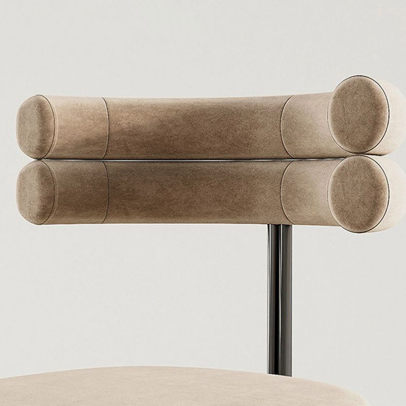 Modern Style Home Side Chair Open Back Metal Upholstered Single Dining Room Chair Clearhalo ' kitchen&dining_furn' 'Dining Chairs' 'Dining Tables & Seating' 'dining_chair' 'furn' 'furn_dining_chair' 'Furniture' 'furniture_dining_chair' 'Kitchen & Dining Furniture' 'kitchen' 1200x1200_9ddbd6a9-55b0-482a-a75b-5c4a2658572a