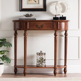Victorian Rubber Wood End Table Free Form Sofa Console Table for Hall Clearhalo 'Console Tables' 'console_tables' 'Entry & Mudroom Furniture' 'furn' 'furn_console_tables' 'Furniture' 1200x1200_9ddcf54f-86d6-4177-8fc9-20142151889e