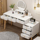 Mesa de tocador de madera y metal con acento de taburete 5/6 cajones de maquillaje