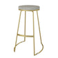 Nordic Style Bar-stool Round Seat Counter Bar Stool with Metal Legs for Home