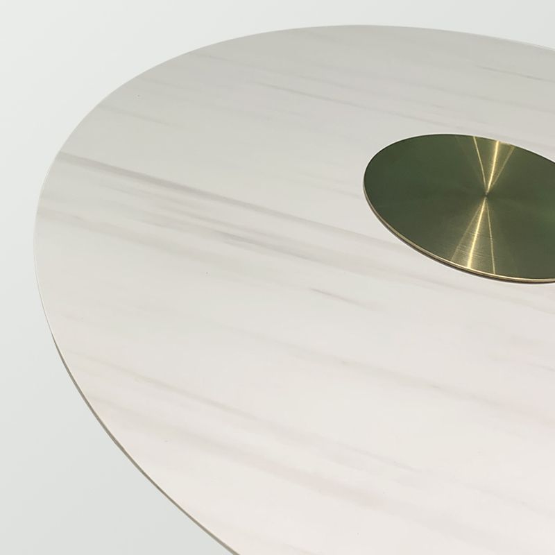 Tavolino in stile impiallacciatura in ceramica in stile moderno con forma circolare