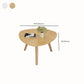 Massief houten salontafelset met 3 poten, moderne geometrische cocktailtafel