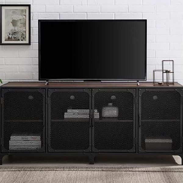 Industrial Pine TV Stand Console Enclosed Storage TV Media Stand for Living Room Clearhalo 'furn' 'furn_tv_stands_entertainment_centers' 'Furniture' 'Living Room Furniture' 'TV Stands & Entertainment Centers' 'TV Stands & Media Storage Furniture' 'tv_stands_entertainment_centers' 1200x1200_9de1f73d-47b1-4ccc-baa0-5507c97209df