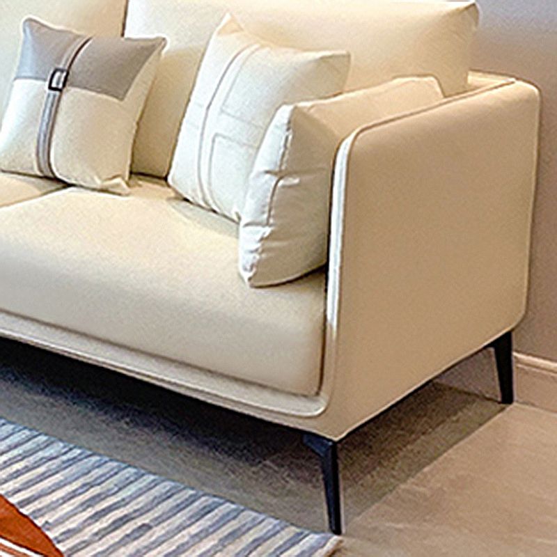 Contemporary Faux Leather Pillow Top Arm Sofa/Sectional Pillowed Back Cushions Clearhalo 'furn' 'furn_sectionals' 'Furniture' 'furniture_sectionals' 'kitchen' 'kitchen_sectionals' 'Living Room Furniture' 'Sectionals' 1200x1200_9de20eee-5536-41e3-81e8-00a6a79074d2