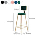 Nordic Glam Bar Stool Round Counter Bar-Stool with Metal Legs Clearhalo 'Bar Furniture' 'Bar Stools' 'bar_stools' 'furn' 'furn_bar_stools' 'Furniture' 'furniture_bar_stools' 'Kitchen & Dining Furniture' 1200x1200_9de23989-2d98-437a-a3f8-666de302c15c
