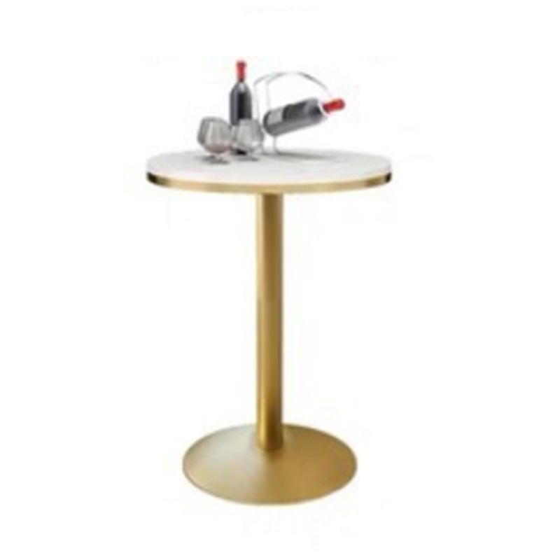 Glam 1/3/5 Pieces Bar Table Set Round Stone Counter Table with High Stools Clearhalo 'Bar Furniture' 'furn' 'furn_home_bar_bar_sets' 'Furniture' 'Home Bars & Bar Sets' 'home_bar_bar_sets' 'Kitchen & Dining Furniture' 1200x1200_9de2c76d-d76e-434d-9593-94a3c72d35fe