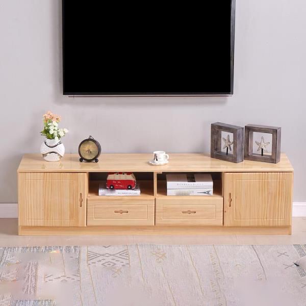 Scandinavian Pine Wood TV Media Stand Natural Wood Media Console with Drawers Clearhalo 'furn' 'furn_tv_stands_entertainment_centers' 'Furniture' 'Living Room Furniture' 'TV Stands & Entertainment Centers' 'TV Stands & Media Storage Furniture' 'tv_stands_entertainment_centers' 1200x1200_9de4399d-bb63-4c22-b614-a7b3d6124ff1
