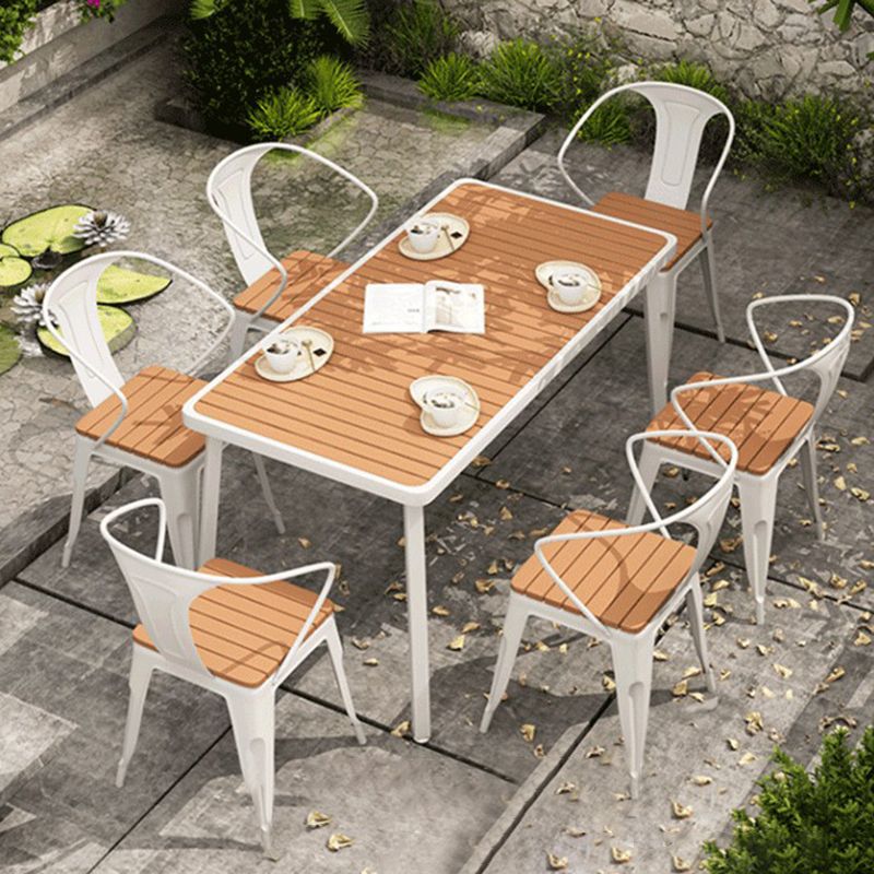 モダンな埋め立てられた木製のダイニングテーブルセット1/5/7ピース自宅で使用するためのダイニングセット