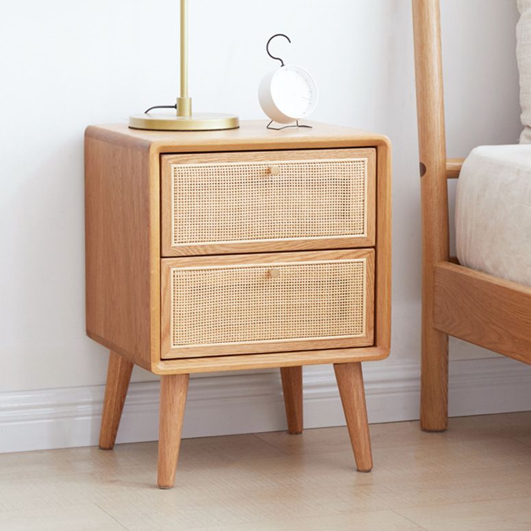 Modern Bed Nightstand Solid Wood Bedside Cabinet with 2 Drawers Clearhalo 'Bedroom Furniture' 'furn' 'furn_night_stand' 'Furniture' 'night_stand' 'Nightstands' 1200x1200_9de4b3d2-ad7f-4e5e-82f7-635fcd8f63fe
