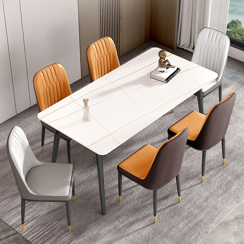 Contemporary 1/4/5/7 Pieces Dining Table and Chairs Rectangle Dining Table Set Clearhalo 'Dining Room Sets' 'Dining Tables & Seating' 'dining_room_set' 'furn' 'furn_dining_room_set' 'Furniture' 'furniture_dining_room_set' 'Kitchen & Dining Furniture' 'kitchen&dining_furn' 'kitchen' 1200x1200_9de572ed-d97e-4819-b6d9-16d3ce2c797b