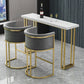 Glam Wood Pub Table with Rectangle Table Top Gold Sled Table - 41.3" H Clearhalo 'Bar Furniture' 'Bar Tables' 'bar_tables' 'furn' 'furn_bar_tables' 'Furniture' 'furniture_bar_tables' 'Kitchen & Dining Furniture' 1200x1200_9de6099f-c3c4-4937-81a6-c7cdc3bba3a8