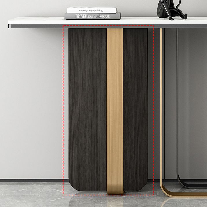 Tabella della console glam da 13 "W Stone White Rectanglegle Console Table